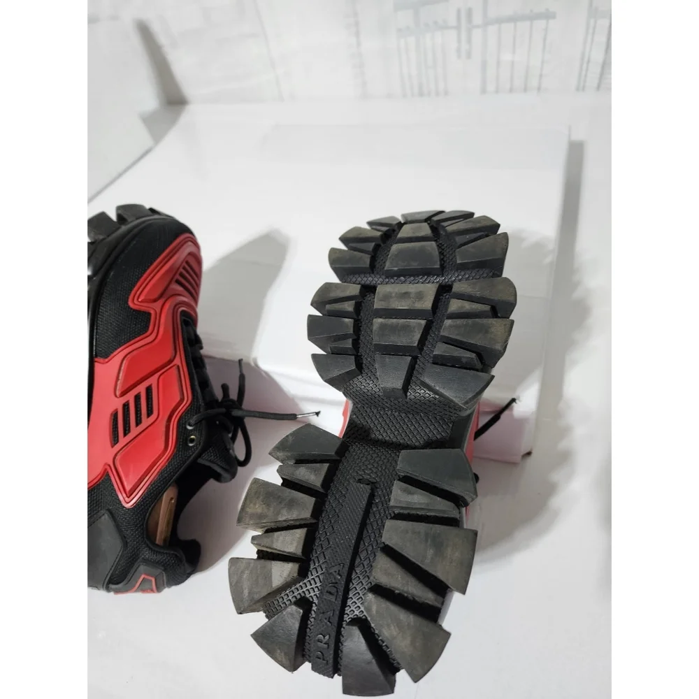 Prada Cloudbust Thunder Sneakers Red and Black Size 41
